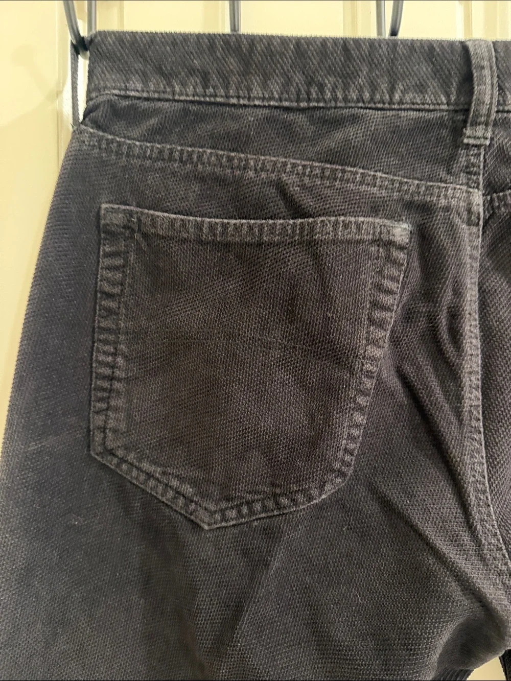 Armani Exchange Black Corduroy Straight-Leg Pants